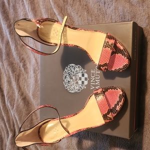 Vince Camuto VC-Balindia Watermelon Retro Python 🐍 Platform Heels Sandals